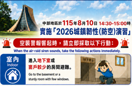 2026城鎮韌性（防空）演習期程